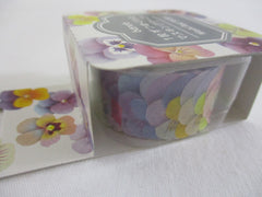 Cute Kawaii Bande Roll of 200 Stickers - Washi Tape Paper - Flowers Bouquet Garden Orchid - for Scrapbooking Journal Planner Craft