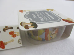 Cute Kawaii Bande Roll of 200 Stickers - Washi Tape Paper - Mushroom - for Scrapbooking Journal Planner Craft