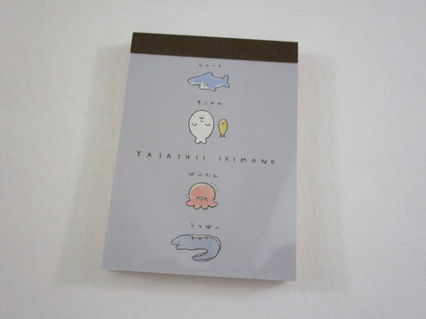 Cute Kawaii Kamio Shark Fish Ocean Ikimono Mini Notepad / Memo Pad - Stationery Designer Writing Paper Collection