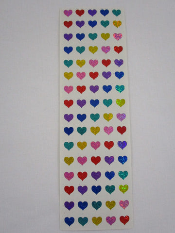 Mrs Grossman Multi Micro Hearts Sticker Sheet / Module - Vintage & Collectible