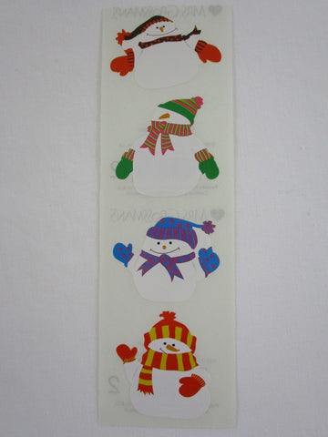 Mrs Grossman Happy Snowmen Sticker Sheet / Module - Vintage & Collectible