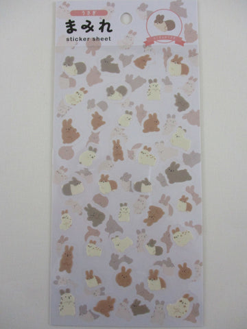 Cute Kawaii World Craft Mrse Series - Bunny Rabbit - Sticker Sheet - for Journal Planner Craft