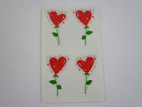 Mrs Grossman Valentine Heart Flowers Sticker Sheet / Module - Vintage & Collectible 2007