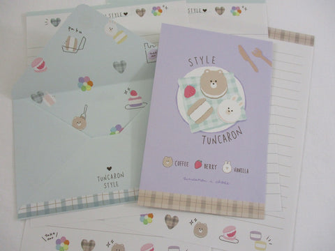 Cute Kawaii Q-Lia Macaroon Bear Rabbit Berry Letter Sets - Writing Paper Envelope Stationery