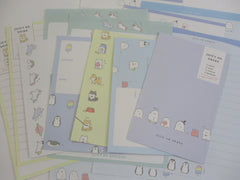 Cute Kawaii Kamio Juicy Na Obake Ghost Shiba Penguin Letter Sets - Stationery Writing Paper Envelope