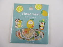 Cute Kawaii Papier Platz Concombre Flake Stickers Sack - Fresh Lemon and animal - for Journal Agenda Planner Scrapbooking Craft