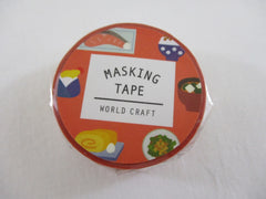 Cute Kawaii W-Craft Washi / Masking Deco Tape - Food Rice Bowl Miso Soup Seaweed - for Scrapbooking Journal Planner Craft