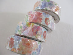 Cute Kawaii W-Craft Washi / Masking Deco Tape - Flowers - for Scrapbooking Journal Planner Craft