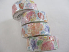 Cute Kawaii W-Craft Washi / Masking Deco Tape - Flowers - for Scrapbooking Journal Planner Craft