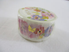 Cute Kawaii BGM Washi / Masking Deco Tape - Flower Blooms Spring Garden Wedding - for Scrapbooking Journal Planner Craft