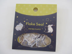 Cute Kawaii Papier Platz Flake Stickers Sack - Rabbit Constellation Stars - for Journal Agenda Planner Scrapbooking Craft