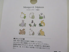 Cute Kawaii Papier Platz Flake Stickers Sack - Rabbit Nature - for Journal Agenda Planner Scrapbooking Craft
