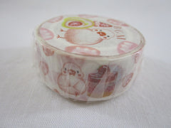 Cute Kawaii BGM Washi / Masking Deco Tape - Animal ♥ Food series - Bird Strawberry Pancake Pastry - for Scrapbooking Journal Planner Craft