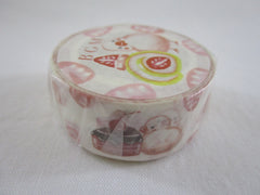 Cute Kawaii BGM Washi / Masking Deco Tape - Animal ♥ Food series - Bird Strawberry Pancake Pastry - for Scrapbooking Journal Planner Craft