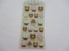 Cute Kawaii MW - Animals Sweets Factory Series - Brownie Muffins Puffy Sponge Sticker Sheet