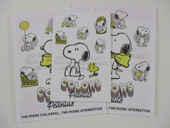 Cute Kawaii Peanuts Snoopy Colors Letter Set - Stationery Writing Paper Penpal Collectible