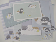 Cute Kawaii Q-Lia Shugou Dog Puppies Letter Sets - Stationery Writing Paper Envelope Penpal