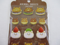 Cute Kawaii MW - Animals Sweets Factory Series - Mochi and Sweet Pancakes Puffy Sponge Sticker Sheet
