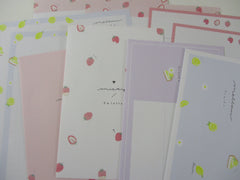 Cute Kawaii Q-Lia Misty Pallete Fruits Strawberry Lemon Letter Sets - Stationery Writing Paper Envelope Penpal