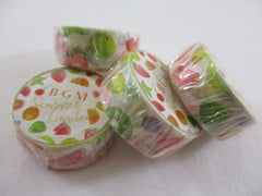 Cute Kawaii BGM Washi / Masking Deco Tape - Summer Limited series - Fresh Fruits - for Scrapbooking Journal Planner Craft
