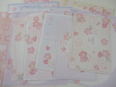 Cute Kawaii Kamio Cherry Blossom Romantic Flower Spring Letter Sets Stationery - writing paper envelope