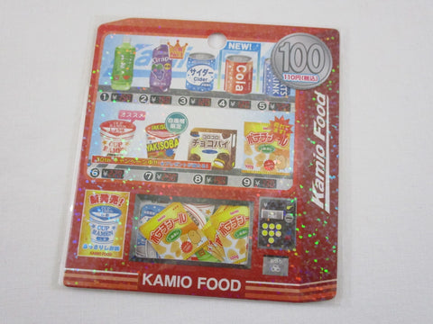 Cute Kawaii Kamio Vending Ramen Drink Soda Flake Stickers Sack - for Journal Planner Craft Scrapbook Agenda