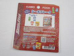 Cute Kawaii Kamio Vending Ramen Drink Soda Flake Stickers Sack - for Journal Planner Craft Scrapbook Agenda