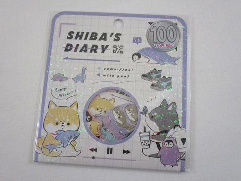 Cute Kawaii Kamio Shiba's Diary Dog Flake Stickers Sack - for Journal Planner Craft Scrapbook Agenda