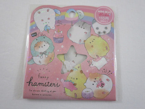 Cute Kawaii Crux Funny Hamster Flake Stickers Sack - for Journal Planner Craft Scrapbook Agenda