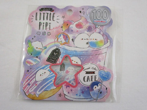 Cute Kawaii Kamio Bird Little Pipi Sweet Cafe Flake Stickers Sack - for Journal Planner Craft Scrapbook Agenda