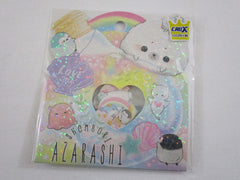 Cute Kawaii Crux Shombori Azarashi Seal and Penguin Flake Stickers Sack - for Journal Planner Craft Scrapbook Agenda