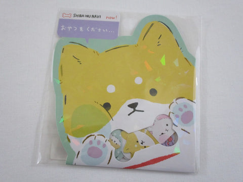 Cute Kawaii Q-Lia Shiba Inu Dog Flake Stickers Sack - for Journal Planner Craft Scrapbook Agenda
