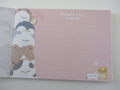 Cute Kawaii  Q-Lia Penguin Bear Seal Cow Pancake 4 x 6 Inch Notepad / Memo Pad - Stationery Designer Paper Collection