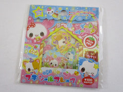 Cute Kawaii Kamio Rabbit and Cat Friends Stickers Sack - Vintage