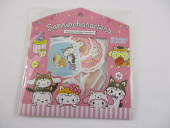 Cute Kawaii Sanrio Hello Kitty, My Melody, Pom Pom Purin, Kuromi, Cinnnamoroll Characters Dressed Up Stickers Sack Preowned