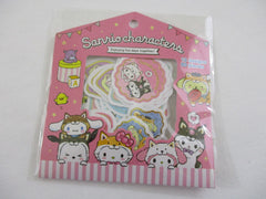 Cute Kawaii Sanrio Hello Kitty, My Melody, Pom Pom Purin, Kuromi, Cinnnamoroll Characters Dressed Up Stickers Sack Preowned