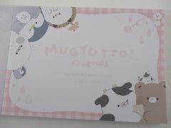 Cute Kawaii Q-Lia Penguin Bear Seal Cow Bird Cherry Cold Drink 4 x 6 Inch Notepad / Memo Pad - Stationery Designer Paper Collection