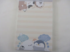 Cute Kawaii Q-Lia Penguin Bear Seal Cow Bird Cherry Cold Drink 4 x 6 Inch Notepad / Memo Pad - Stationery Designer Paper Collection