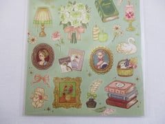 Cute Kawaii MW Choupinet Series - Royal Green Beauty Classic Antique Flower Princess Sticker Sheet - for Journal Planner Craft