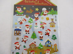Cute Kawaii MW - Winter Collection - Christmas Santa Sticker Sheet - for Journal Planner Craft Scrapbook Organizer Calendar Notebook