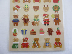 Cute Kawaii MW - Winter Collection - Christmas Bear Sticker Sheet - for Journal Planner Craft Scrapbook Organizer Calendar Notebook