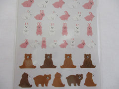 Cute Kawaii MW BonBon Series - Bear and Rabbit Sticker Sheet - for Journal Planner Craft