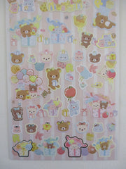 Cute Kawaii San-X Rilakkuma Bear Sticker Sheet 2023 - Party Warm Smiles A - for Planner Journal Scrapbook Craft