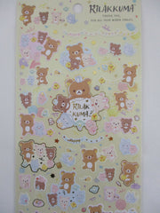 Cute Kawaii San-X Rilakkuma Bear Sticker Sheet 2023 - Party Warm Smiles B - for Planner Journal Scrapbook Craft
