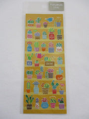 Cute Kawaii MW Green Plants Cactus Succulents Sticker Sheet - for Journal Planner Craft