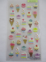 Cute Kawaii MW Vivelle Paper Sponge - Cake Cupcake Ice Cream Macaroon Pastry theme Sticker Sheet - for Journal Planner Craft Organizer