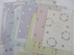 Cute Kawaii Kamio Floral Message Flower Spring Letter Sets Stationery - writing paper envelope