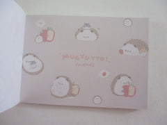 Cute Kawaii Q-lia Mugyutto Hedgehog Hamster Friends Mini Notepad / Memo Pad - Stationery Designer Paper Collection