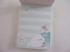 Cute Kawaii Q-lia Mugyutto Seal Penguin Friends Mini Notepad / Memo Pad - Stationery Designer Paper Collection
