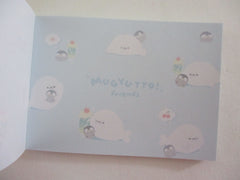 Cute Kawaii Q-lia Mugyutto Seal Penguin Friends Mini Notepad / Memo Pad - Stationery Designer Paper Collection